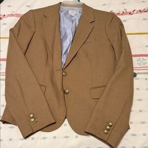 J Crew Factory Tan Blazer with Gold Buttons